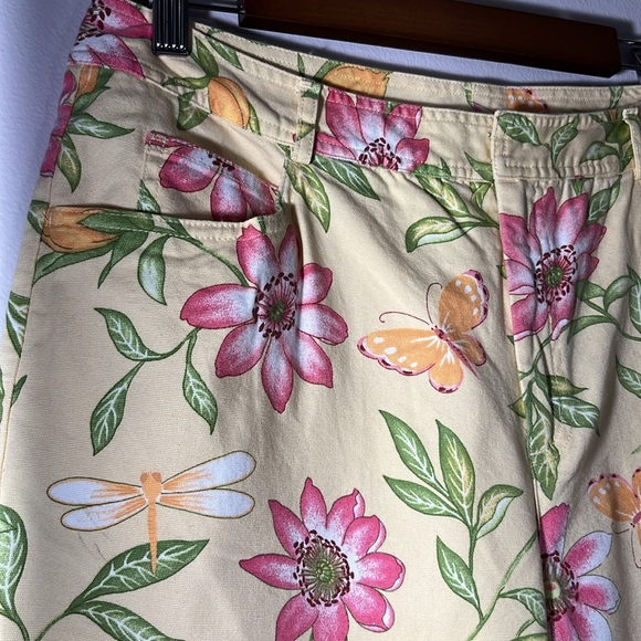 Talbots Women’s Floral Crop Pants Stretch Size 14 - Picture 3 of 6